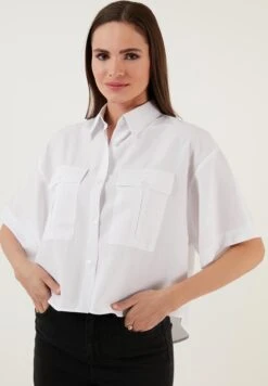LELA Loose Fit - Overhemdblouse - White -Stijl Verkoop 33fce3ede4dd4ff897f242fb194c51f8