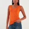 LELA Regular Fit - Top - Orange -Stijl Verkoop 38c24fa15d6f4d629b8590c33b9e8889