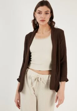 LELA Regular Fit - Vest - Brown -Stijl Verkoop 39ed8ca3c53a4fdd82d2503471716f27