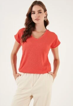 LELA Regular Fit - Blouse - Coral 9 LELA Regular Fit - Blouse - Coral -Stijl Verkoop 3a90bfd513974f1b8dc129a38faa2493