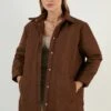 LELA Loose Fit - Winterjas - Brown -Stijl Verkoop 3b722ca298544a9fa93dc3b54977aabd