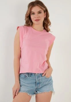 LELA Crew Neck- Top - Pink Melange -Stijl Verkoop 3bc734dfee5b4482bcc7c4e9c8894a6d