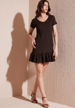 LELA Regular Fit - Jurk - Brown -Stijl Verkoop 3bd438bf585d444aa31d4f397ed0ed21