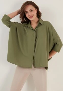 LELA Oversized - Overhemdblouse - Khaki