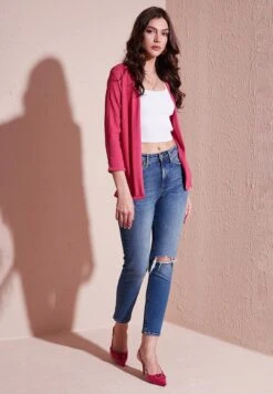 LELA Regular Fit - Vest - Fuchsia -Stijl Verkoop 3c2d092265c248e8add5f1728494c21c