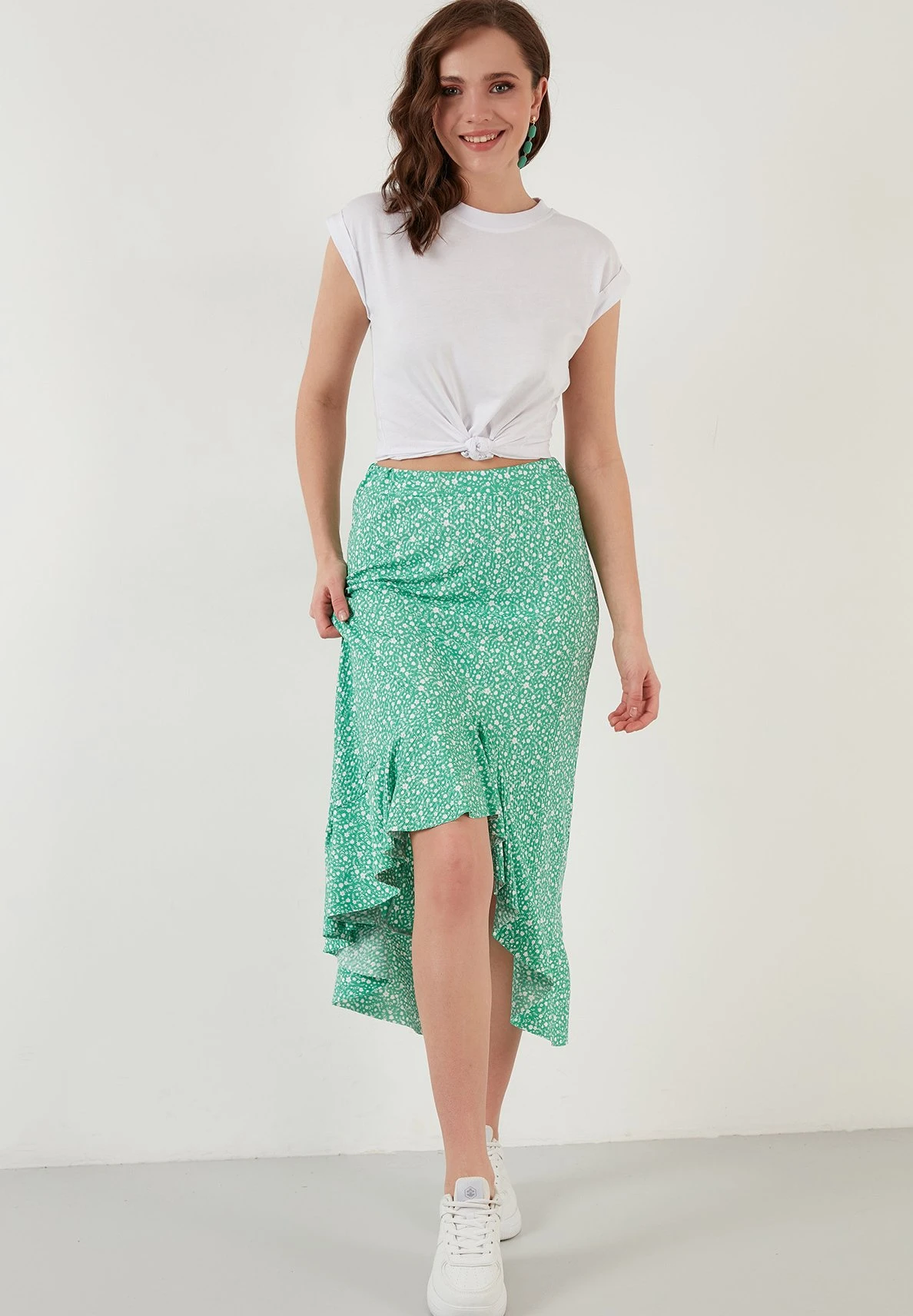 LELA Midi - A-Lijn Rok - Benetton Color 3 LELA Midi - A-Lijn Rok - Benetton Color - Afbeelding 2