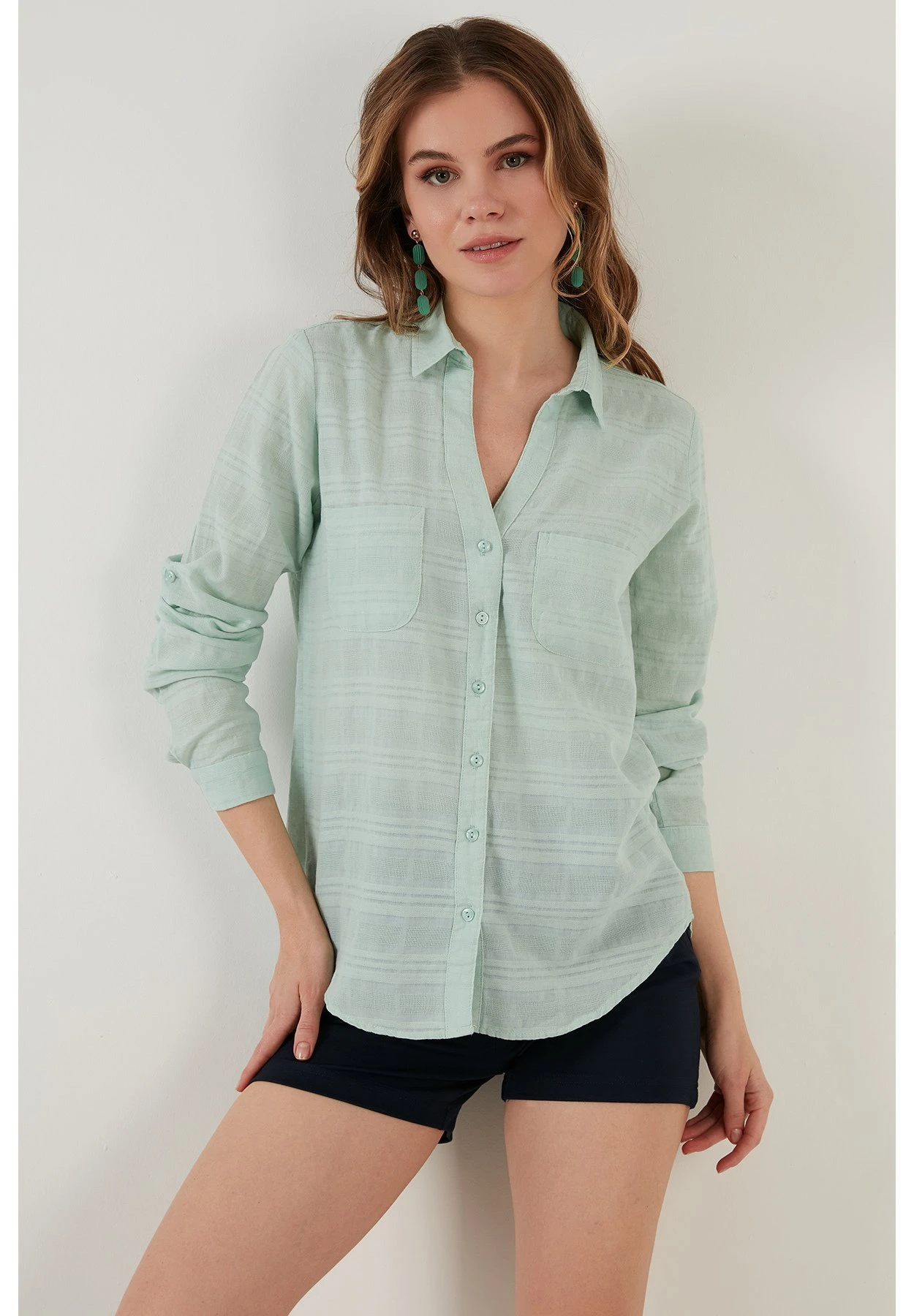 LELA Overhemdblouse - Mint 5 LELA Overhemdblouse - Mint - Afbeelding 3