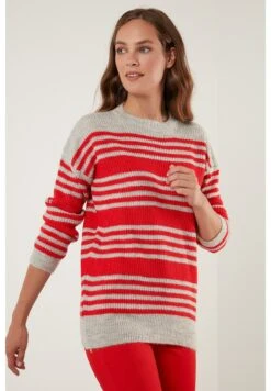 LELA Regular Fit - Trui - Light Grey Orange -Stijl Verkoop 3d2ae95973e74386810038db1993ea0f