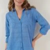 LELA Overhemdblouse - Dark Blue