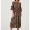 LELA Slim Fit - Jurk - Leopard -Stijl Verkoop 3def680e5adc48a1a0993a2892d982e2