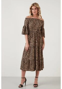 LELA Slim Fit - Jurk - Leopard