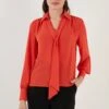 LELA Regular Fit - Blouse - Orange -Stijl Verkoop 3e33fb520ee04c86bada128fb0019188