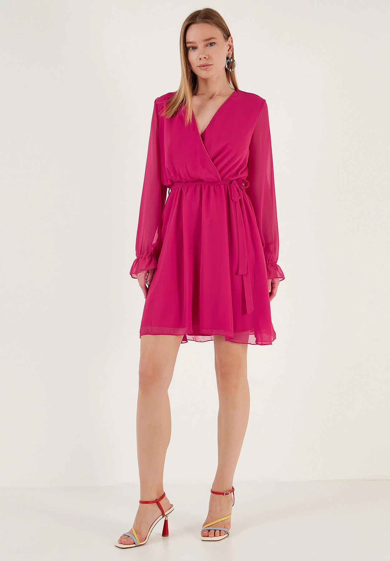 LELA Mini- Jurk - Fuchsia 4 LELA Mini- Jurk - Fuchsia - Afbeelding 2
