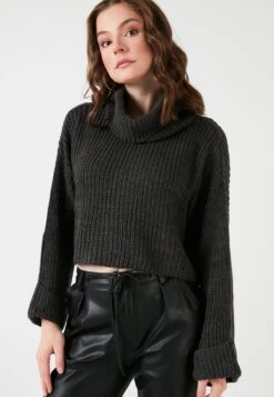 LELA Regular Fit - Trui - Anthracite