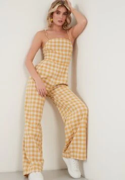 LELA Slim Fit - Jumpsuit - Mustard Color -Stijl Verkoop 3ecb24d9cb264230ac99114048aaf9be