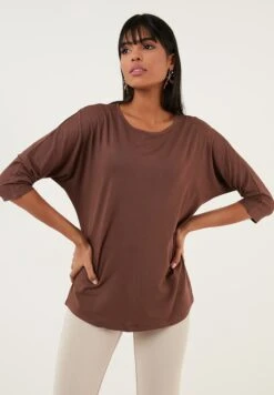 LELA Crew Neck- Longsleeve - Brown -Stijl Verkoop 4163c25174d1437090f38cb3cb8c7218