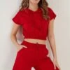 LELA Two Piece Set - Regular Fit - Shorts - Red -Stijl Verkoop 434aa27b612740d6b2a1cad7325524f8
