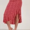 LELA Midi - A-Lijn Rok - Red -Stijl Verkoop 449a8d48d0eb4938a1e111e130d90be0