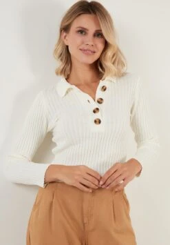 LELA Poloshirt - Ecru -Stijl Verkoop 44c4a81093a345adac6a8ceb8b2acc9f