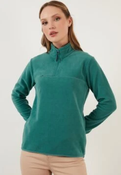 LELA Slim Fit - Fleece Trui - Light Green -Stijl Verkoop 451fad0c1f714f5082044685214b79db
