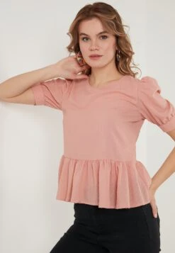 LELA Slim Fit - Blouse - Powder Pink -Stijl Verkoop 45c8e74da3f241338017dcfedc51a2bf