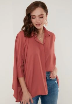 LELA Oversized - Overhemdblouse - Dusty Rose Color -Stijl Verkoop 4613a6dae5894549b89adfbf3823e47f