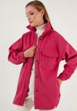 LELA Loose Fit - Lichte Jas - Fuchsia -Stijl Verkoop 46ec85350b28475fa8463d5feb9a5f72