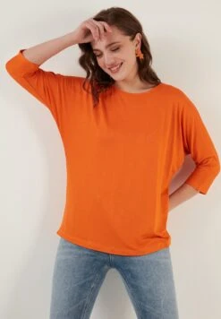 LELA Crew Neck- Longsleeve - Orange -Stijl Verkoop 47b9aeb9d14446de881cbe5815b77a3b