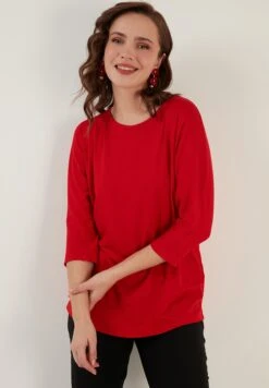 LELA Crew Neck- Longsleeve - Red -Stijl Verkoop 4934b426a6aa44e8bbd2862ec326fe49