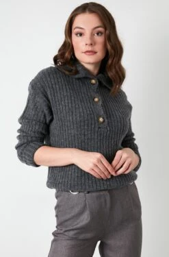 LELA Trui - Dark Grey -Stijl Verkoop 4b84d81d1efc44539755136ec894e183