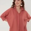 LELA Oversized - Overhemdblouse - Dusty Rose Color