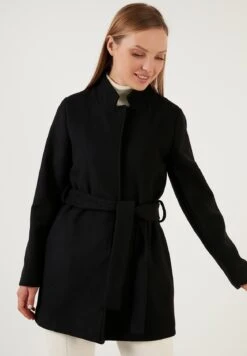 LELA Regular Fit - Halflange Jas - Black -Stijl Verkoop 4f4caebed74845da8cfcba787b1b44df