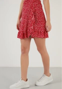 LELA High Waist - Wikkelrok - Red -Stijl Verkoop 50ecc34b95754126aac12ef0204a7bc4