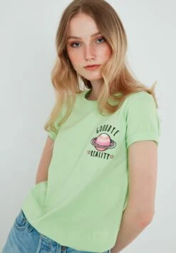 LELA Regular Fit- T-Shirt Print - Green -Stijl Verkoop 50fe81b203bb44c79cac28ad96062b09