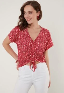 LELA V-Neck - Blouse - Red -Stijl Verkoop 54993ddbbb0f4dd8b925a5b37ff4ee5a