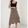 LELA Midi- A-Lijn Rok - Leopard -Stijl Verkoop 565a2f9477ad4866a07ddcae5b2ca454