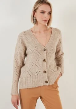 LELA Regular Fit - Vest - Beige -Stijl Verkoop 5731658a68bf492ea1a20e98e2251690