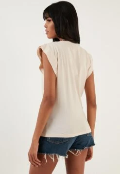 LELA Crew Neck - T-Shirt Basic - Stone -Stijl Verkoop 5798b4ff6f1a459589e8f599079a51e1