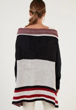 LELA Regular Fit - Vest - Dblue/Ecru/Red -Stijl Verkoop 5871b264b7674e6686005665c790dc02