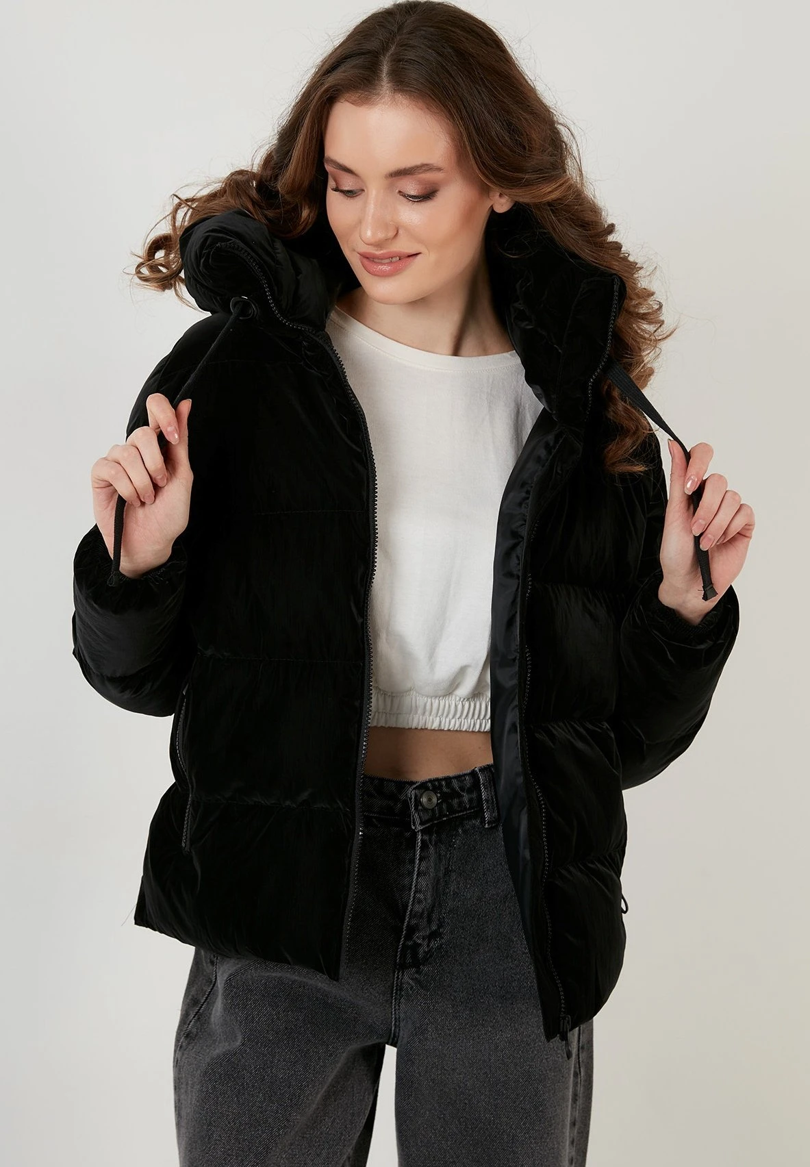 Lela Hooded Puffer Flame - Winterjas - Black 5 Lela Hooded Puffer Flame - Winterjas - Black - Afbeelding 3