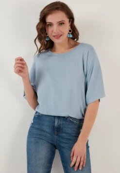 LELA Loose Fit - Blouse - Baby Blue -Stijl Verkoop 59b49e06147d4456afaae61ffd4d9348