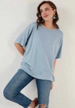 LELA Loose Fit - Blouse - Baby Blue -Stijl Verkoop 59bdac3ee5004775afa5957403270e15