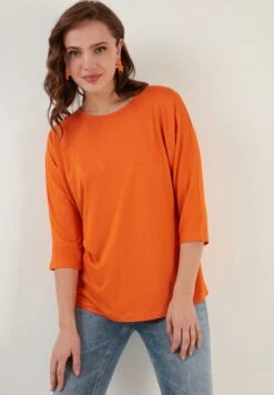 LELA Crew Neck- Longsleeve - Orange -Stijl Verkoop 59c6115833b44bceb18477669fb5420f