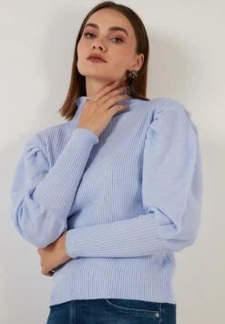 LELA Regular Fit - Trui - Blue -Stijl Verkoop 5fb00c02fddf42648bcdbd120111c0ec