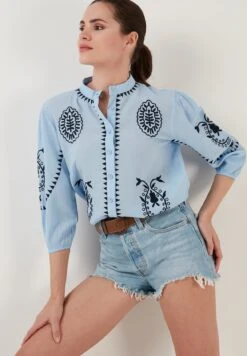 LELA Regular Fit - Overhemdblouse - Baby Blue D Blue -Stijl Verkoop 5ff0d64849874863980aab448f5d1014