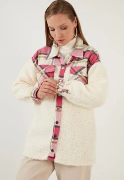 LELA Halflange Jas - Fuchsia -Stijl Verkoop 60bc90d05a654d198e95fb8e6fa6be28