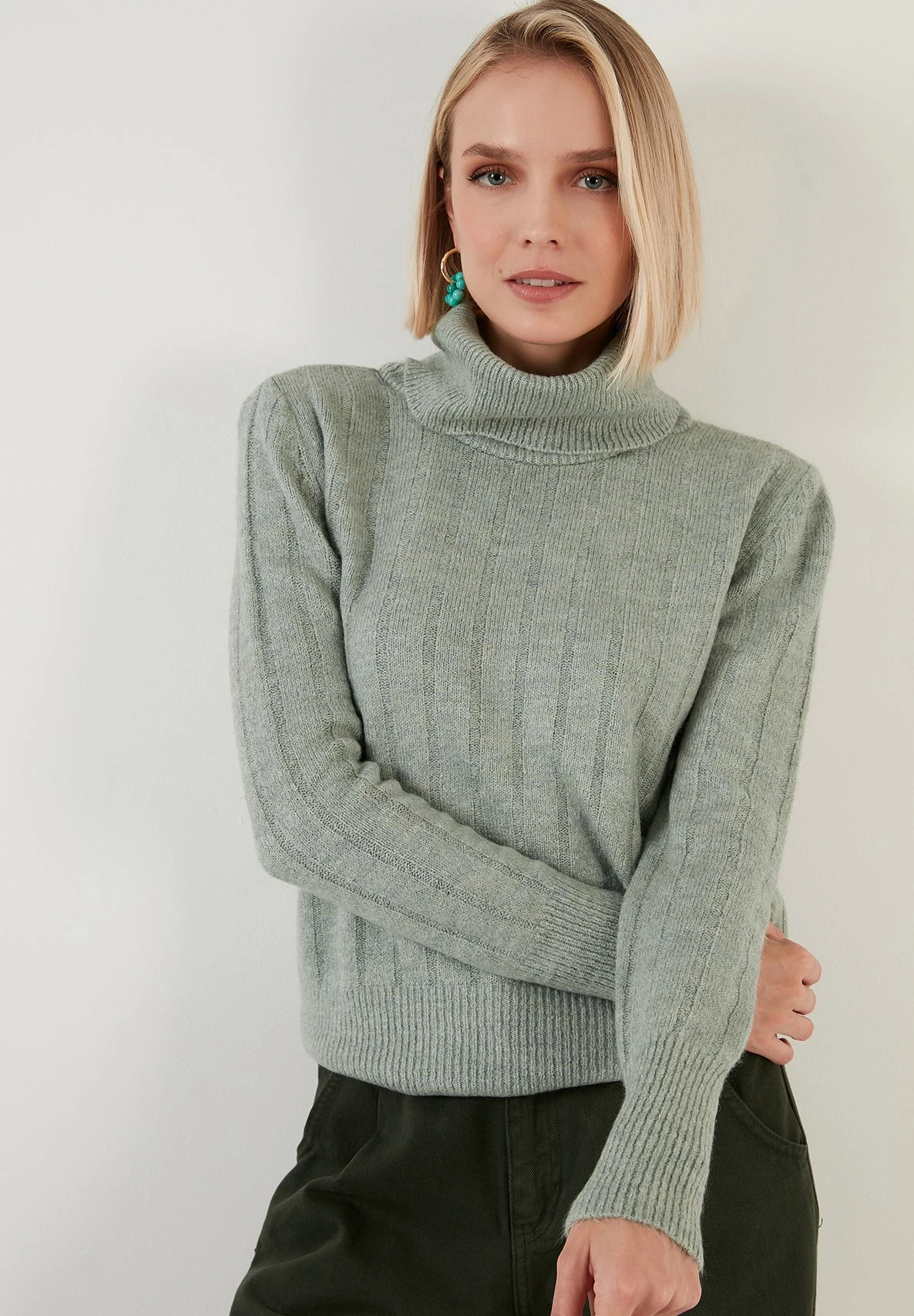 LELA Regular Fit - Trui - Almond Green 7 LELA Regular Fit - Trui - Almond Green - Afbeelding 5