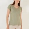 LELA V Neck- T-Shirt Basic - Olive -Stijl Verkoop 617a0046213e4e35a62f84b4c5a2ab98
