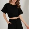 LELA Two Piece Set - Regular Fit - Shorts - Black -Stijl Verkoop 619596d0c34b4198b54366af8a45fe7f