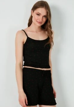 LELA Pyjama - Black-Red -Stijl Verkoop 61cb34cad0c042e7a65de27222c438bd